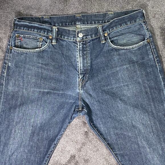 Polo Ralph Lauren Sz 38X32 Style 381 Straight Slim Fit Medium Wash Denim Jeans - Picture 3 of 16